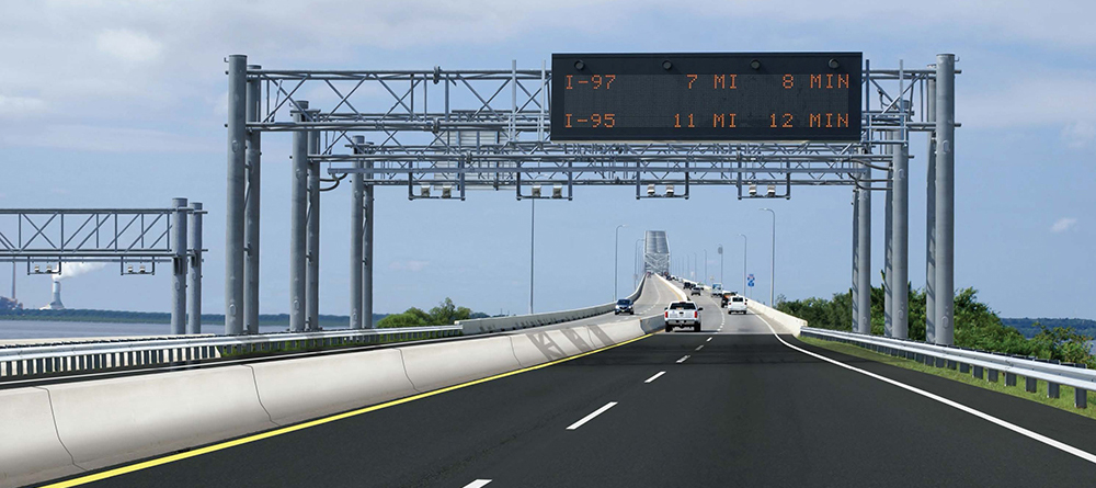 Key Bridge I-695 AET Configuration at Former Toll Plaza Site