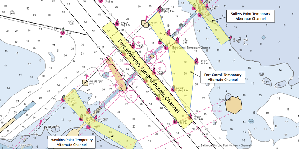 UPDATE 32: Marine Safety Information Bulletin 049-24 - Key Bridge Fort Mchenry Limited Access Channel