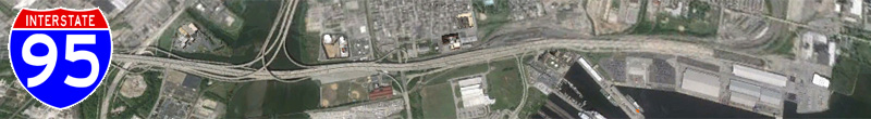 Image of I-95 approach to the Fort McHenry Tunnel